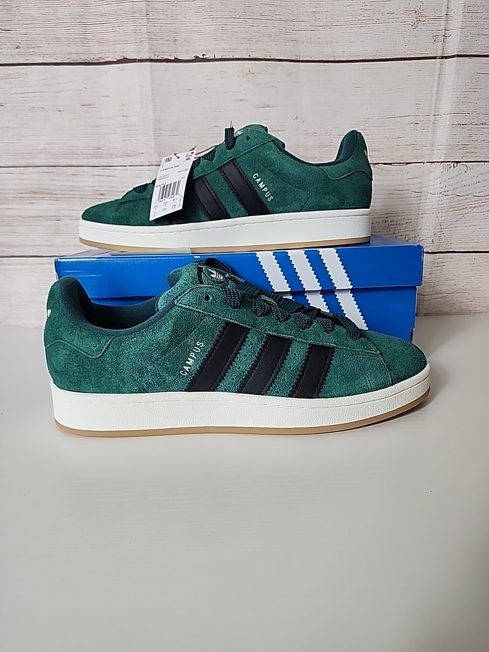 Adidas Campus 00's Men's Suede Sneakers - Green/Black Size M 11